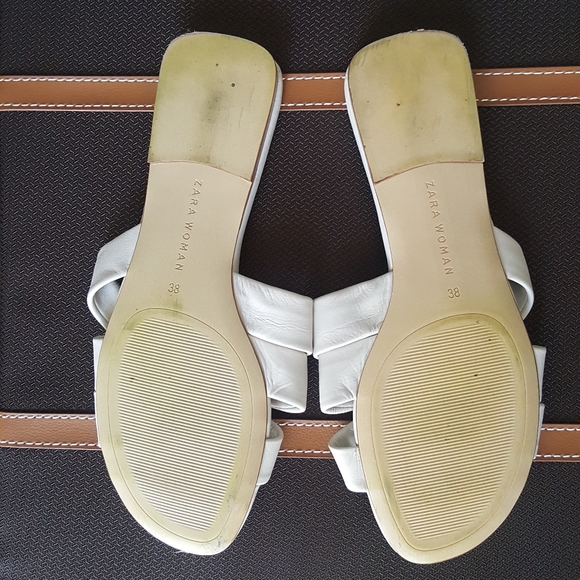 Zara! Bow cross detail leather sandals! US7.5, EU38 - Picture 7 of 7